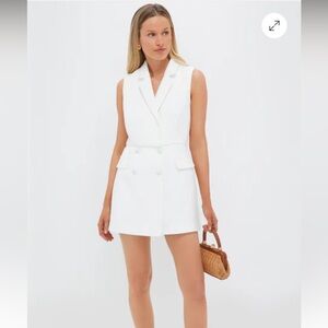 Tuckernuck White Tweed Campbell Romper, size Large